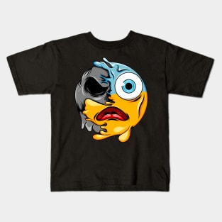 Astonished Zombie Emoji Kids T-Shirt